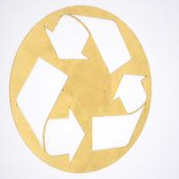Kelley Walker UNTITLED (RECYCLE SIGN) Sculpture, 24Dia - Sold for $4,480 on 11-15-2025 (Lot 67).jpg